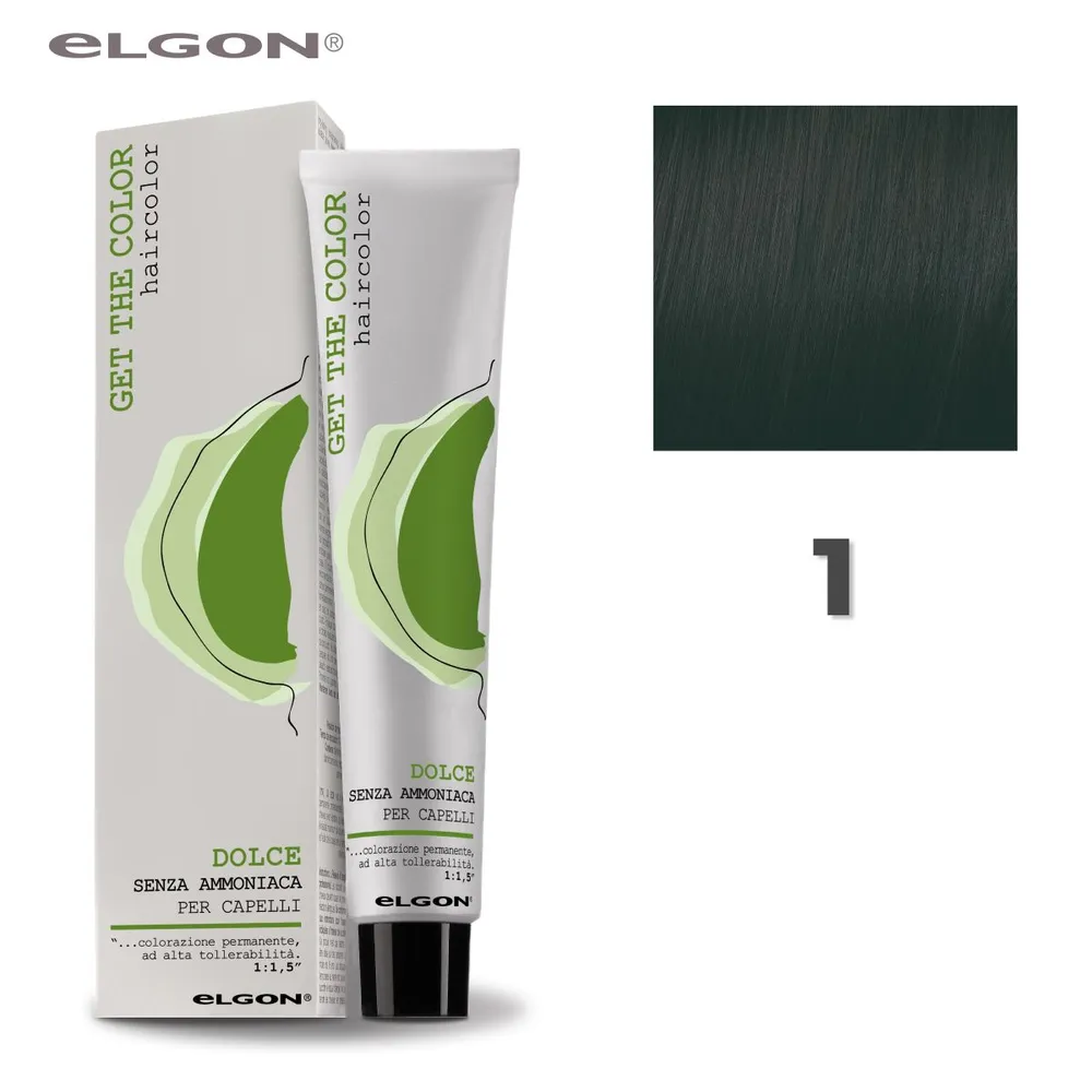 ELGON  GET THE COLOR DOLCE Краска- безаммиачная 1 черная, 100мл.