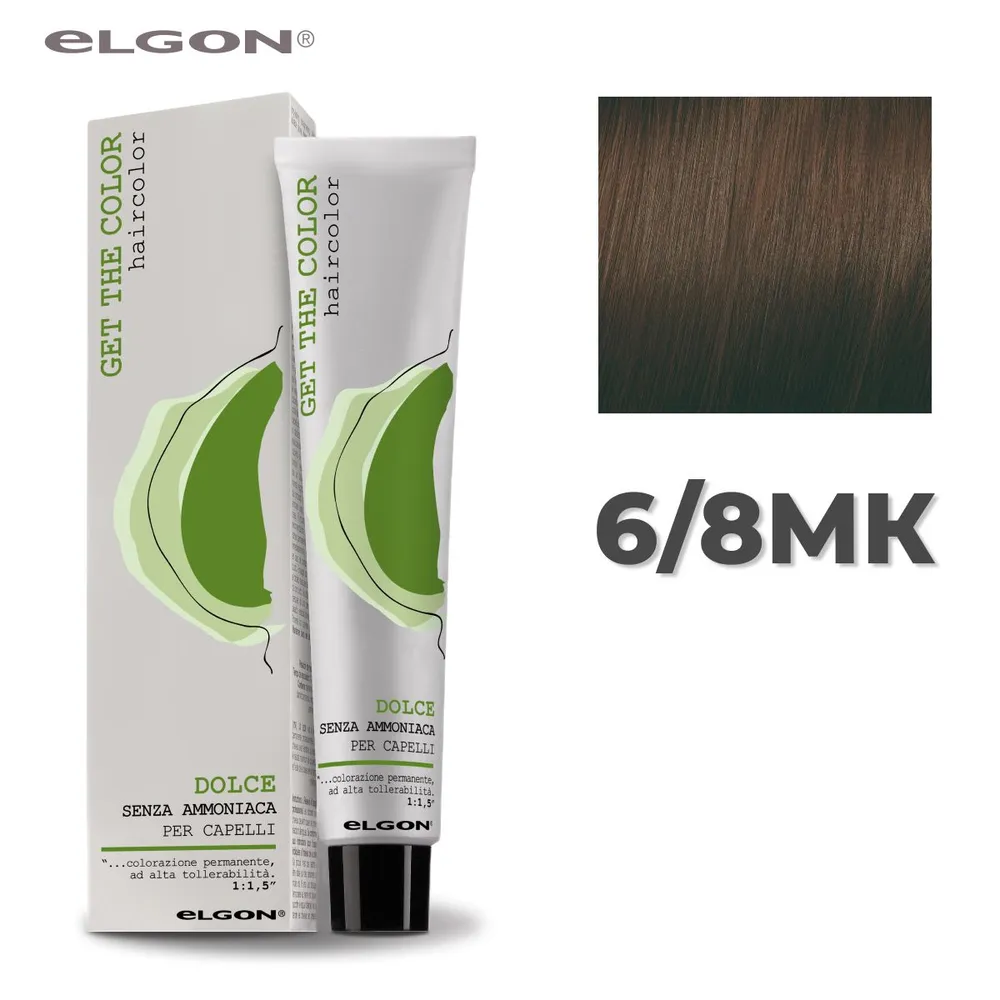 ELGON  GET THE COLOR DOLCE Краска- безаммиачная 6,8МК мокка коричневый темно-русый, 100мл.