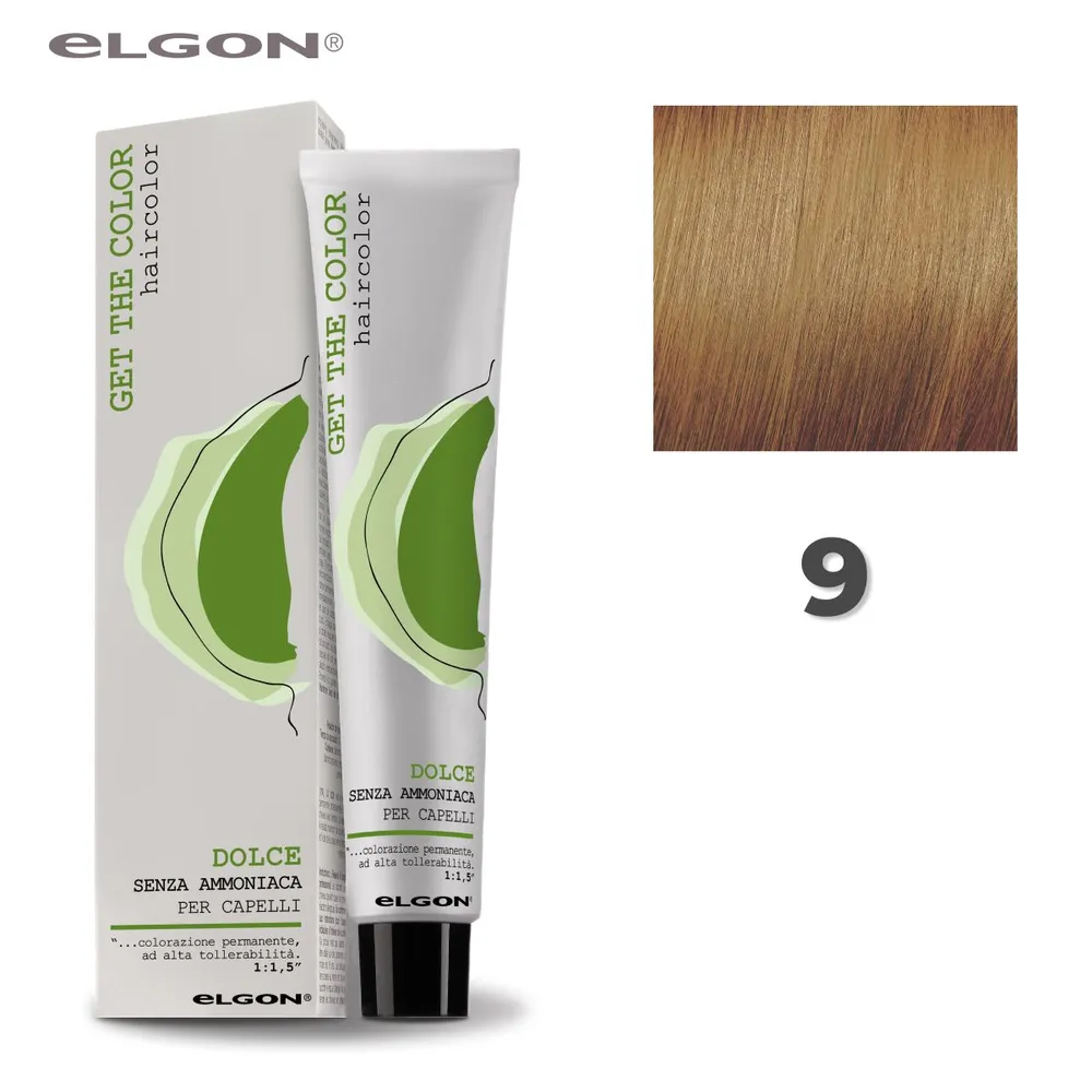 ELGON  GET THE COLOR DOLCE Краска- безаммиачная 9 экстра-светло-русый, 100мл.